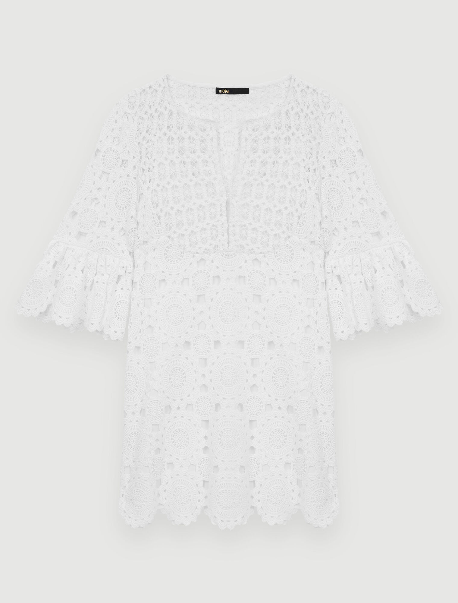 Straight guipure dress