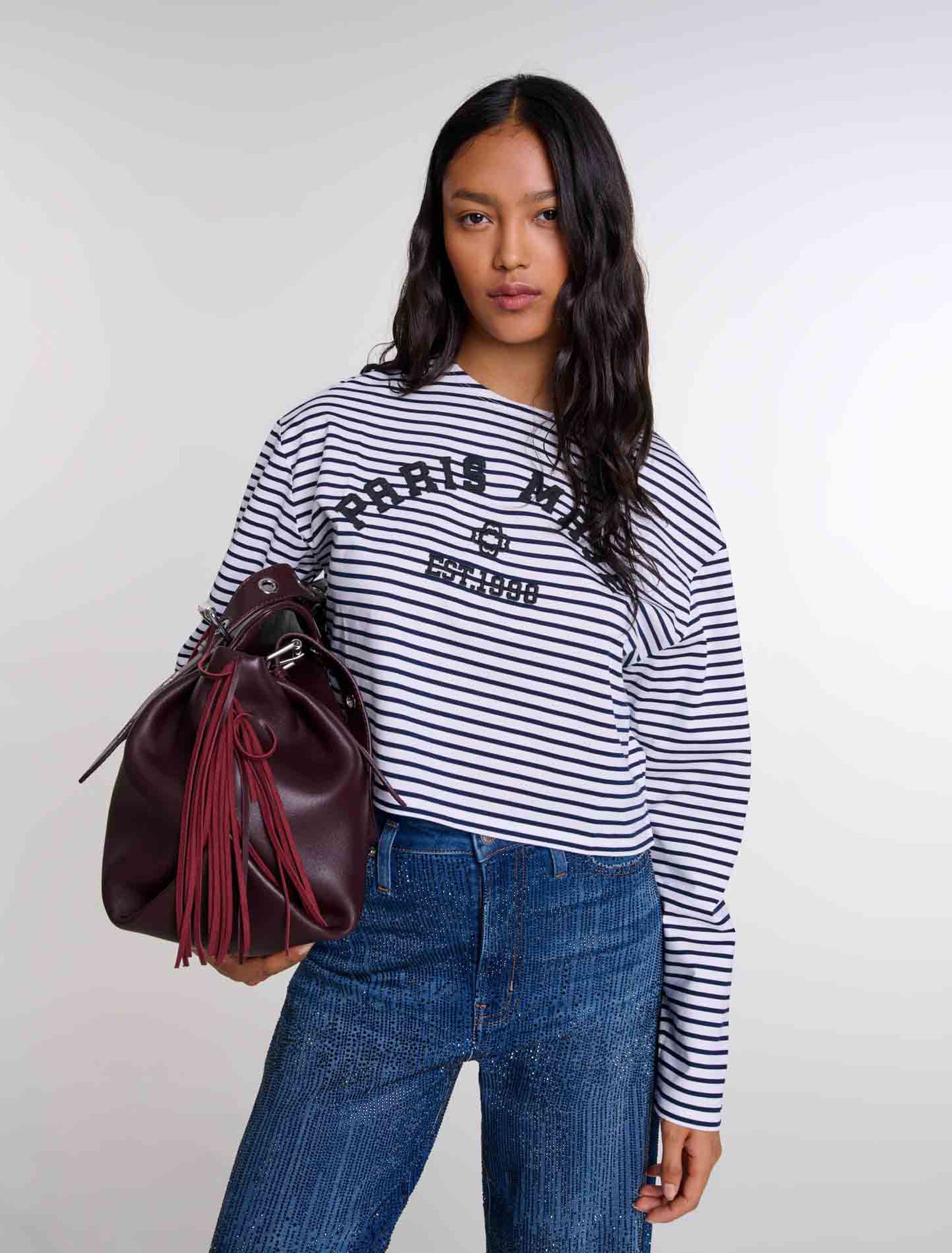 Cropped short-sleeves T-shirt