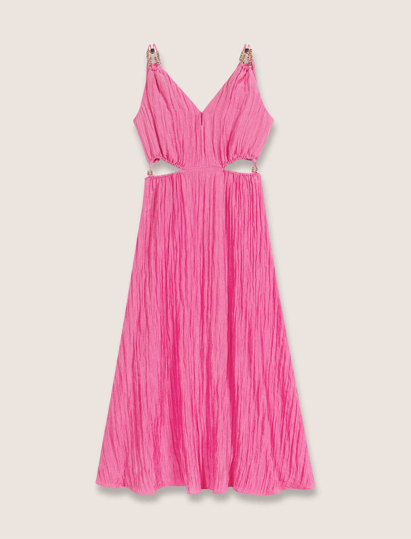 rozem23です。 Sparkly ribbed knit dress Pink for Women | Maje