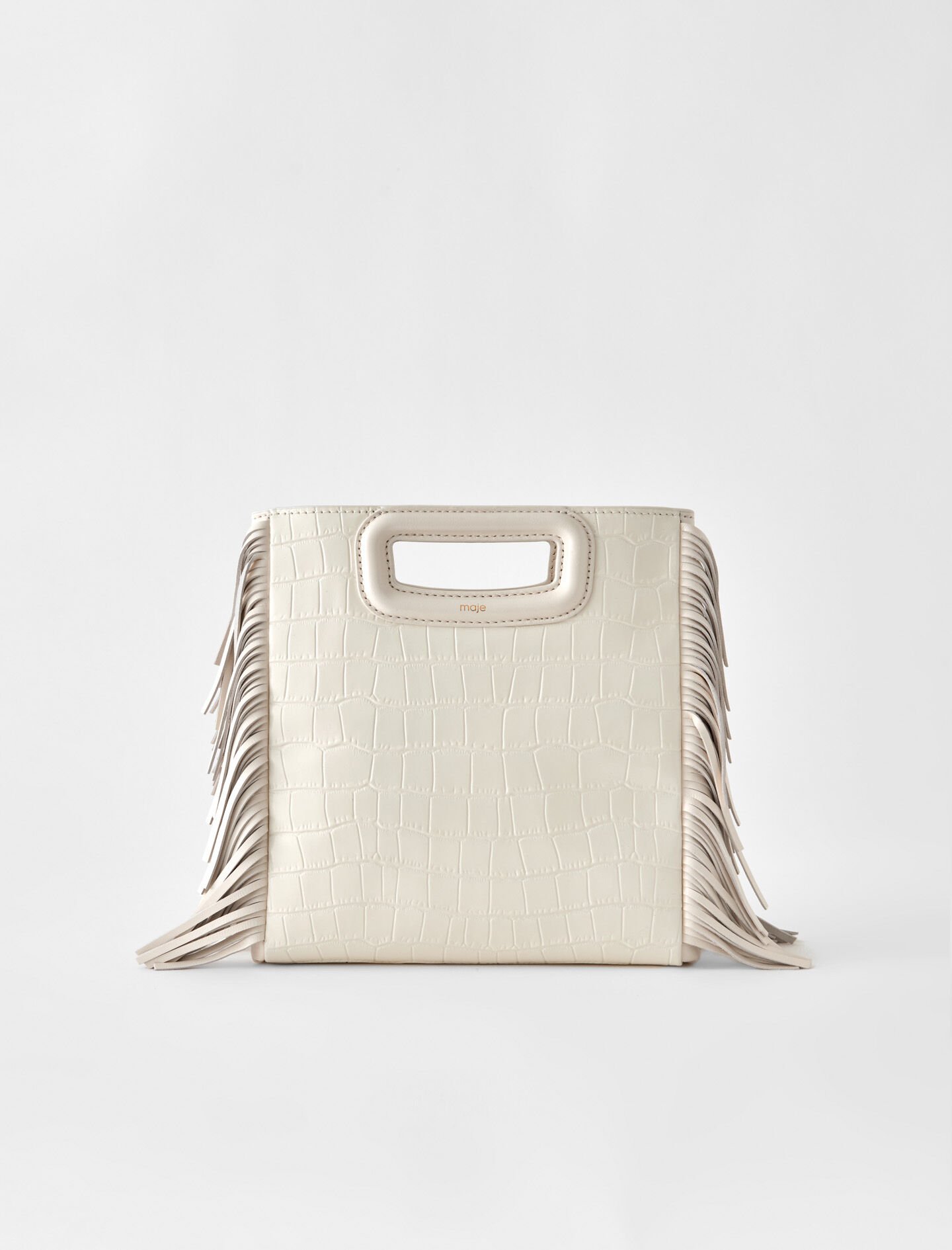 M bag in crocodile-effect leather