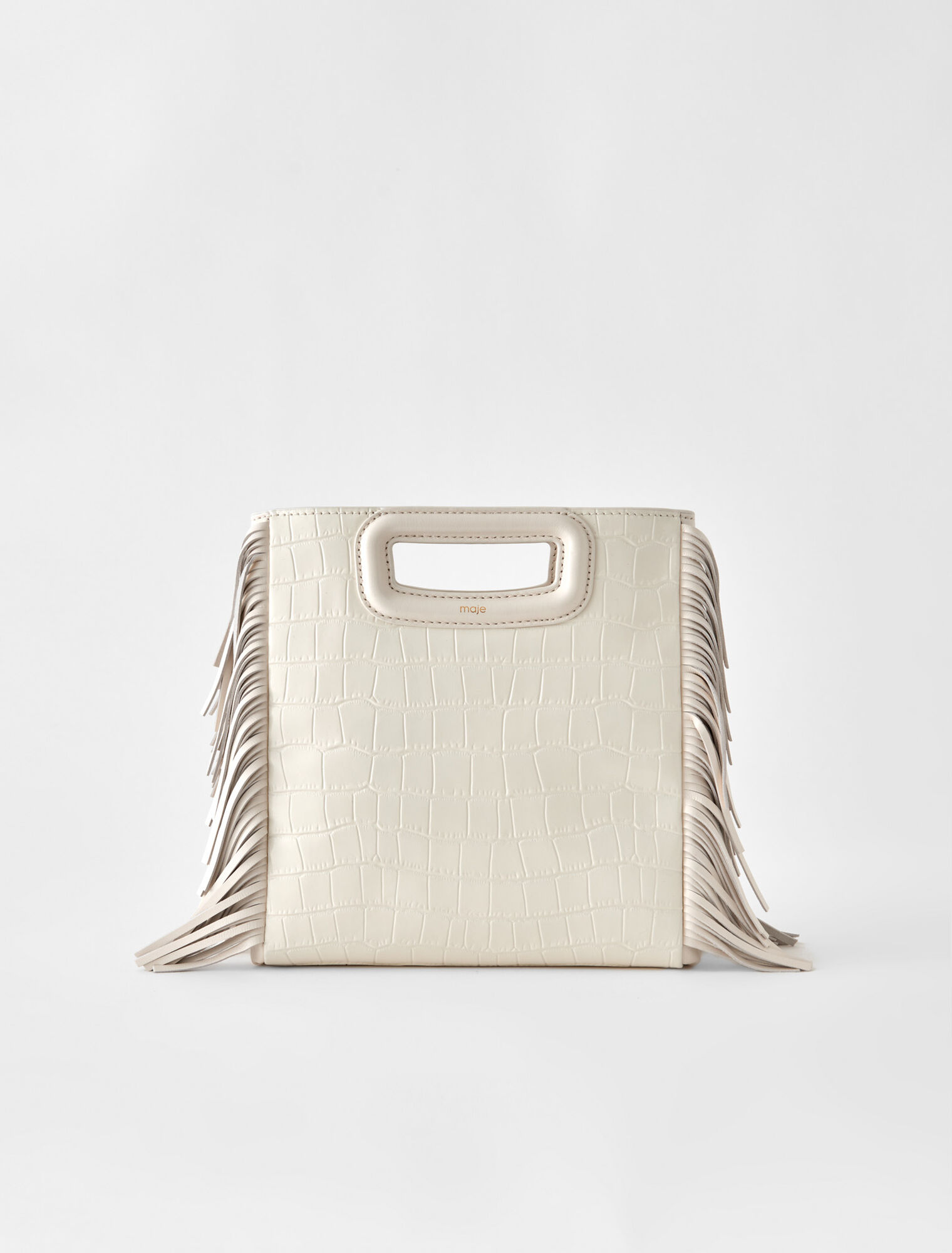 M bag in crocodile-effect leather