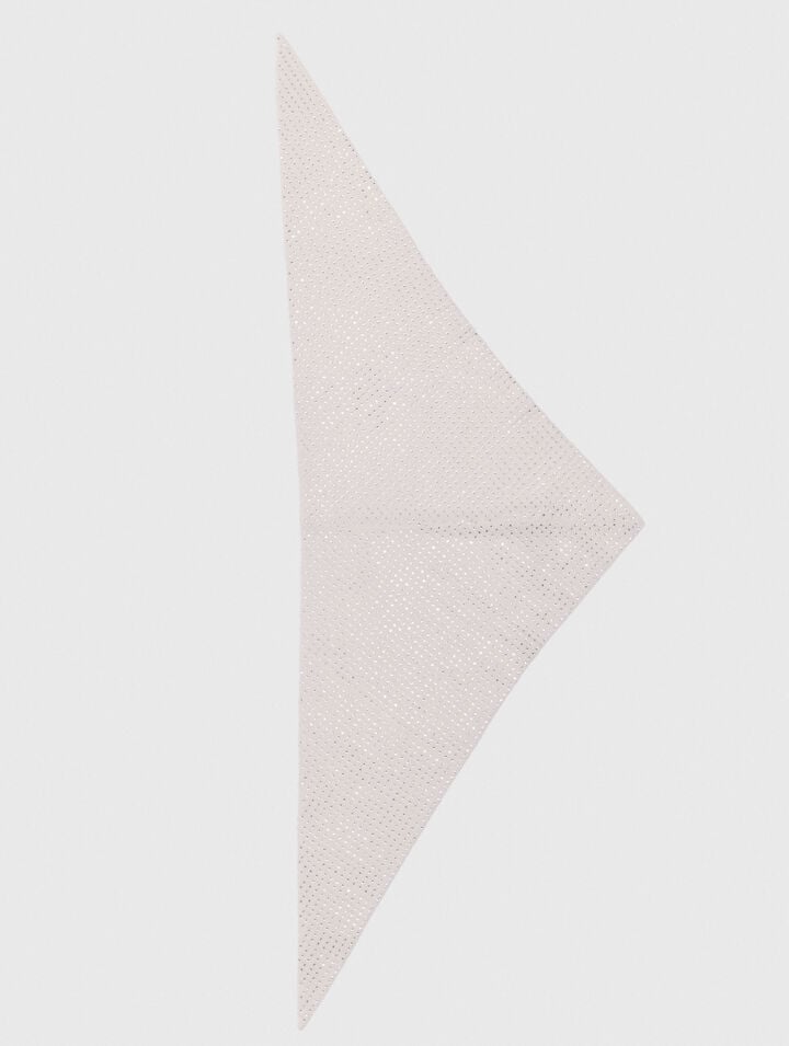 Rhinestone wool triangle scarf