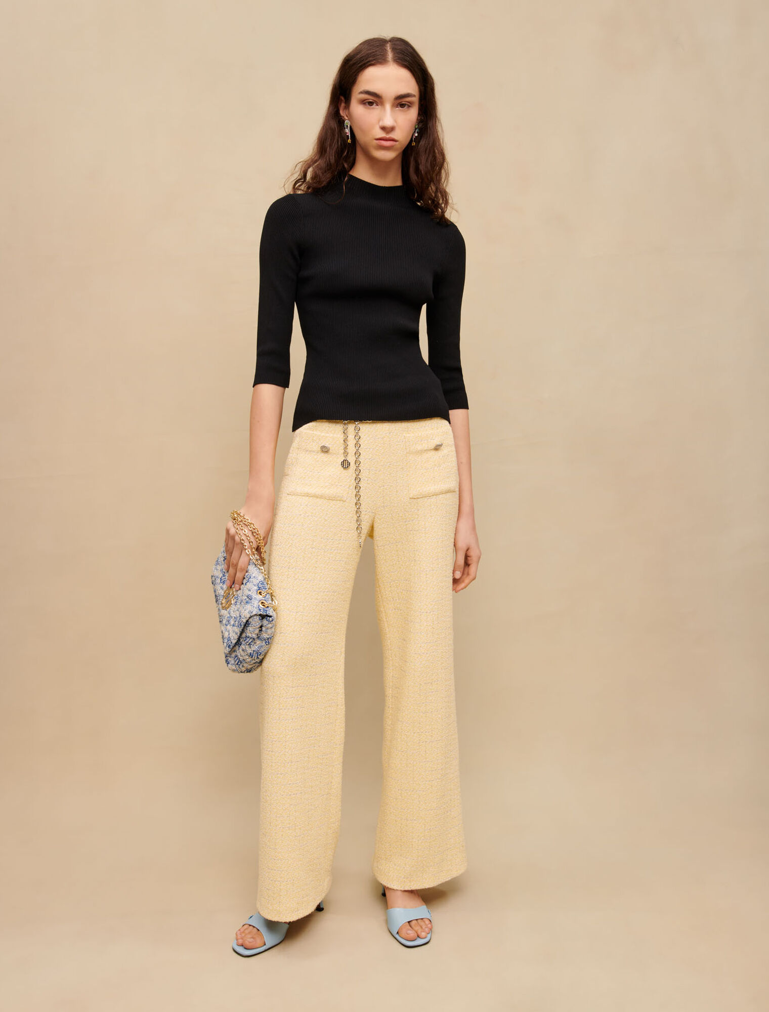 Ribbed top with openwork detail