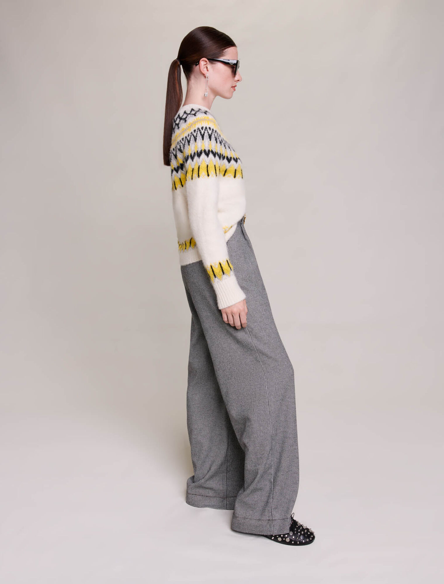 Jacquard wool jumper