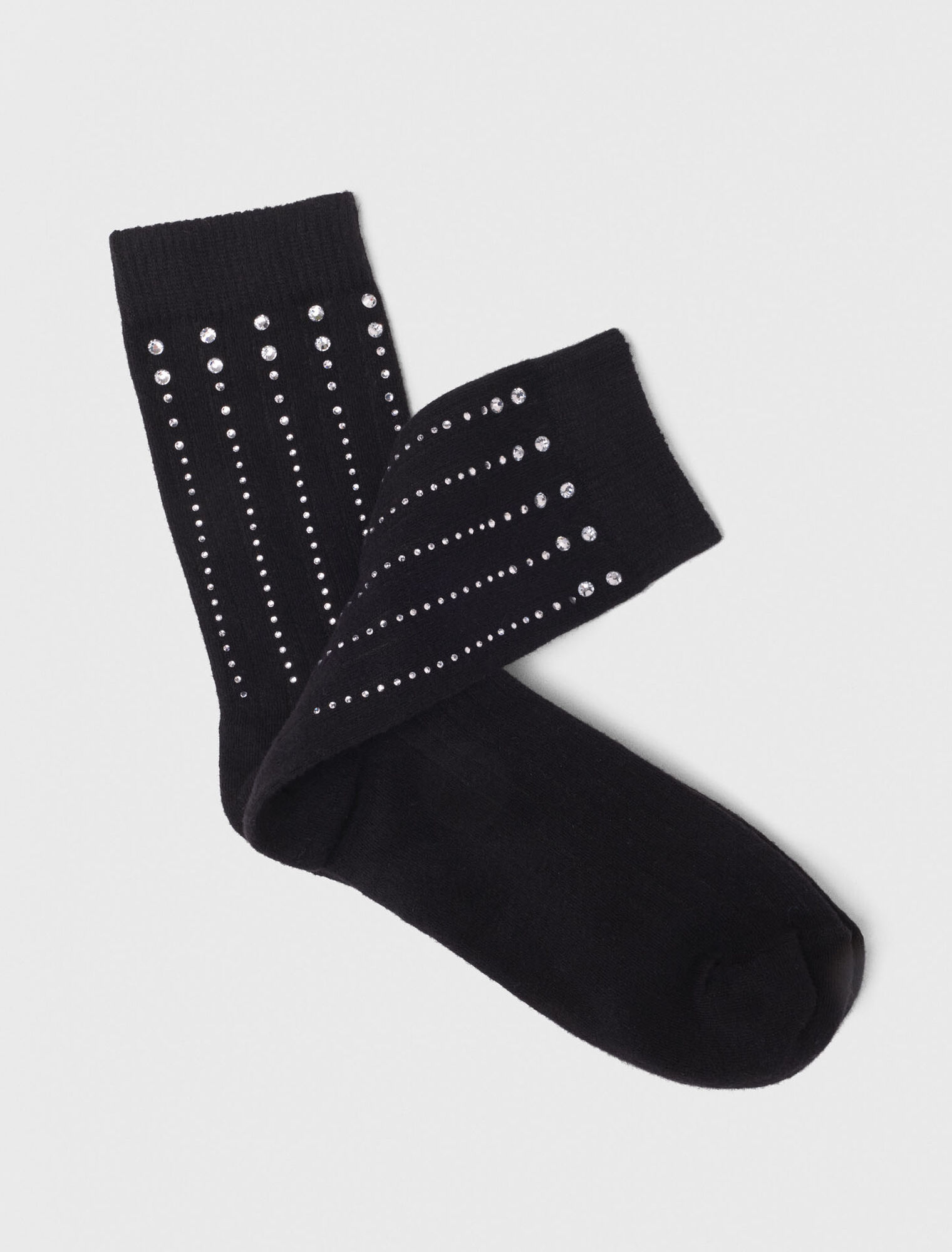 Rhinestone cotton socks