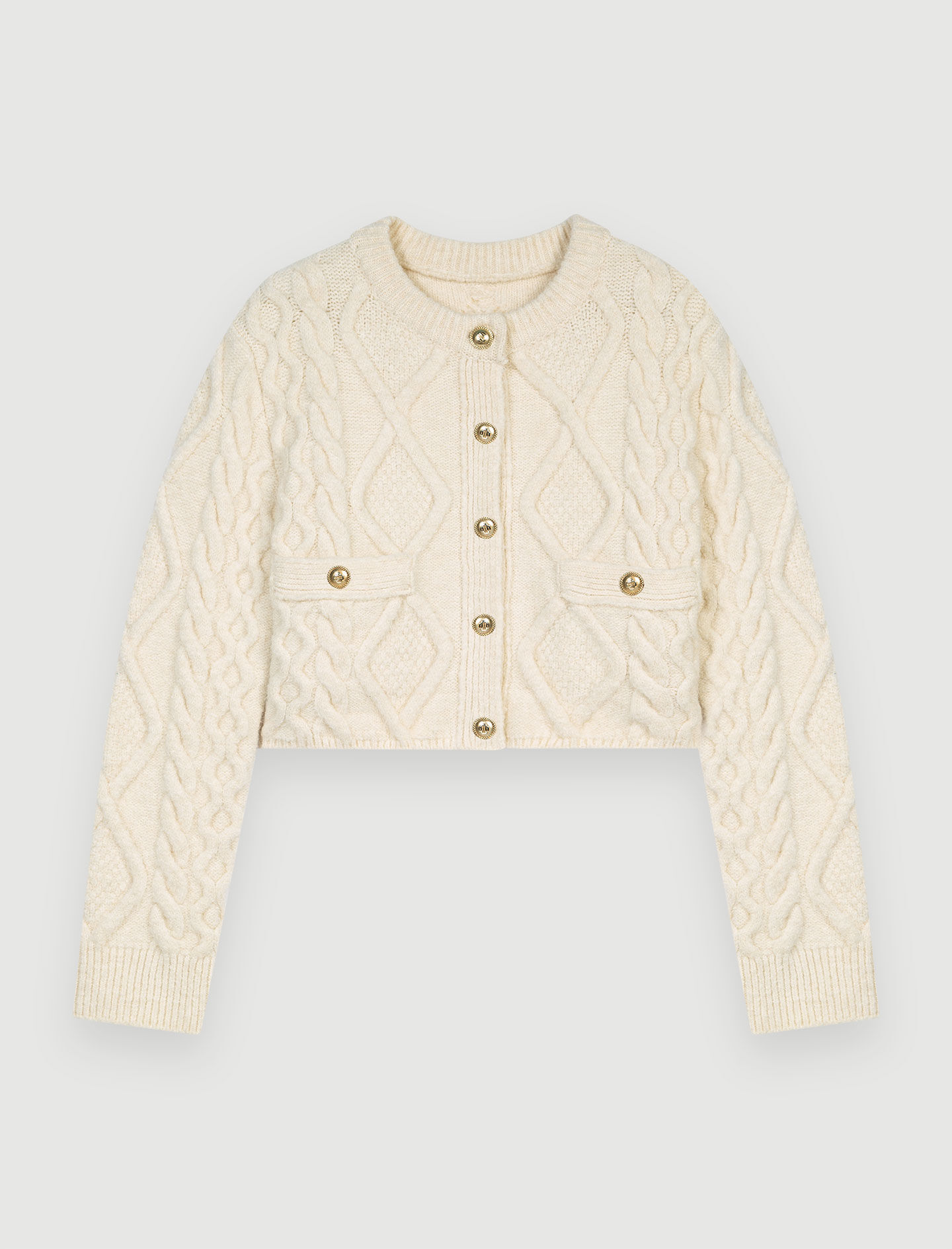 Chain knit cardigan