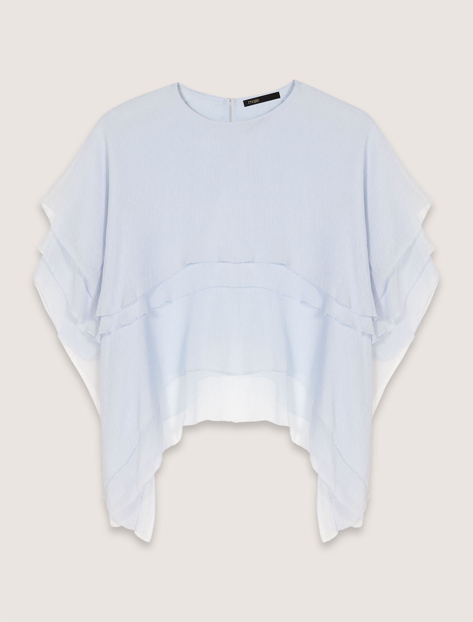Ruffled chiffon top