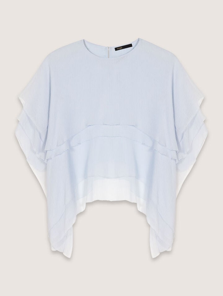 Ruffled chiffon top