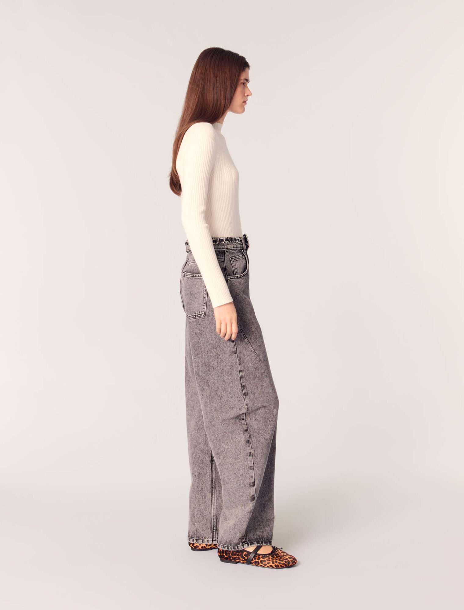 Rib knit jumper