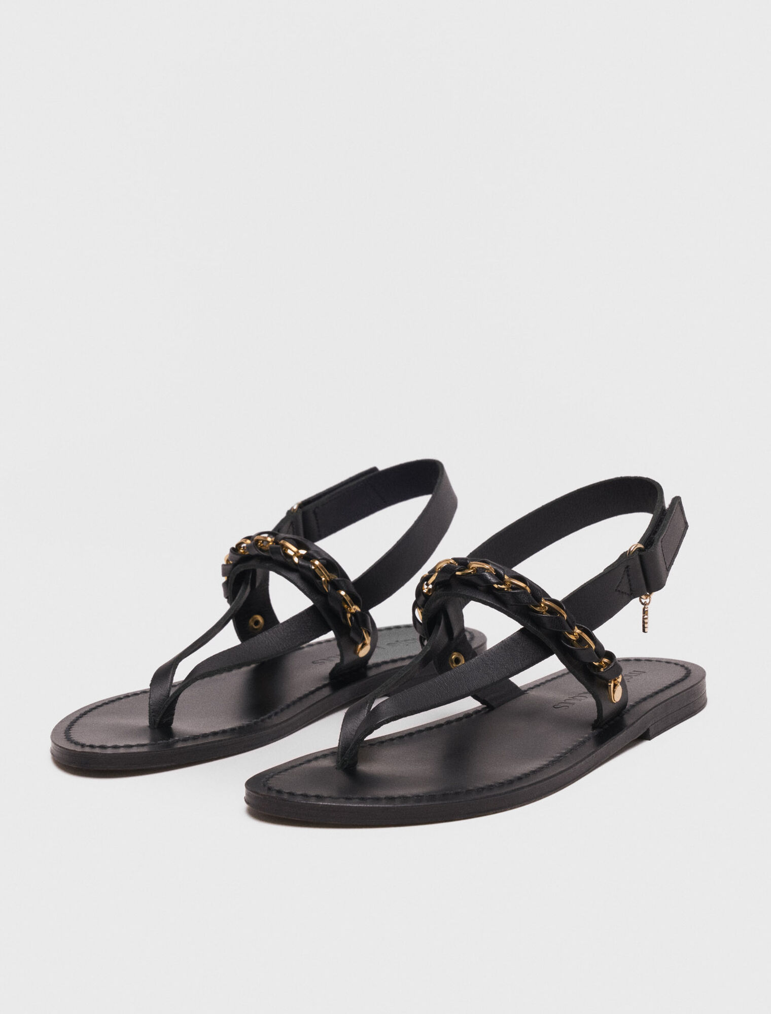 K.Jacques flat leather sandal