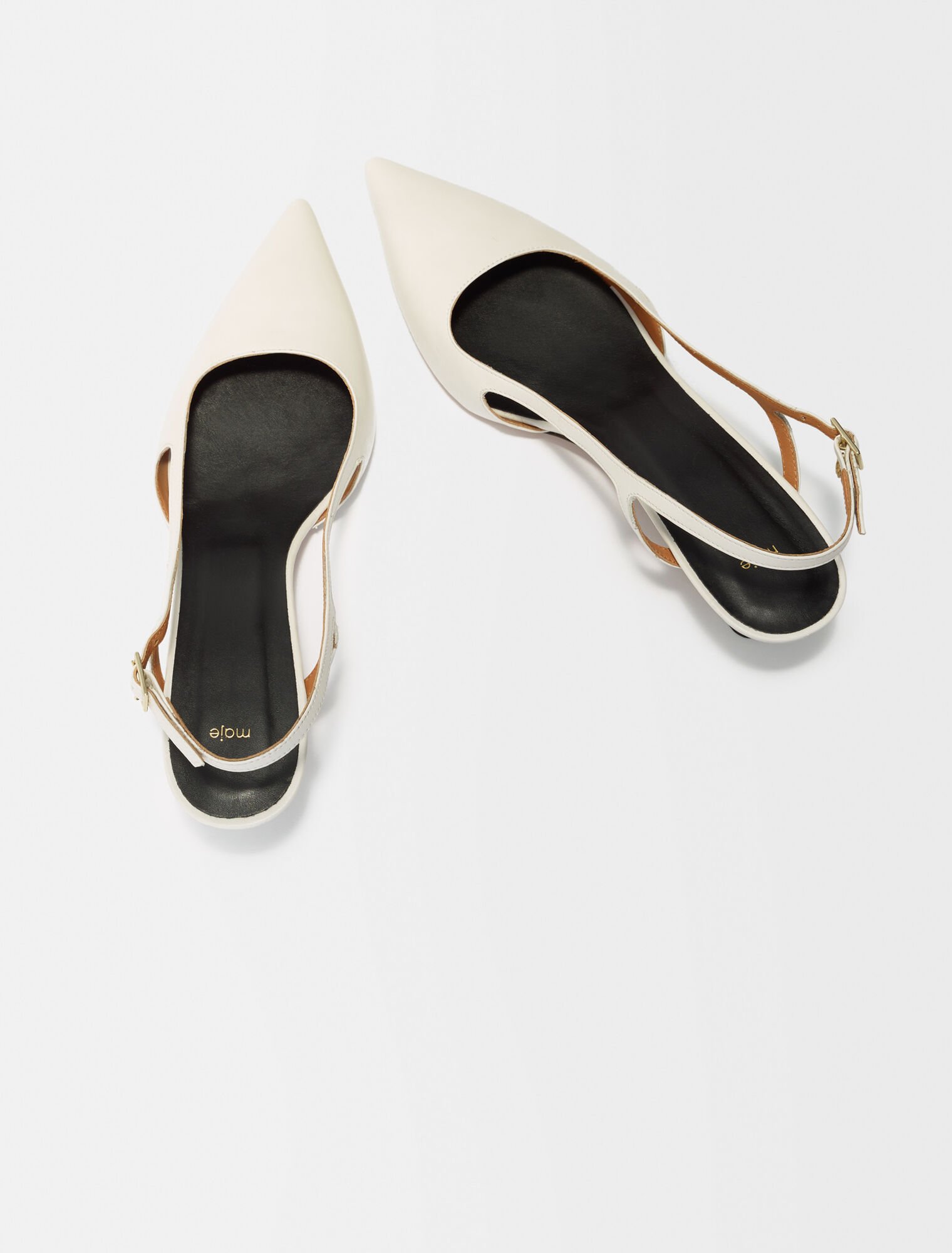 Pointed-toe pumps with straps