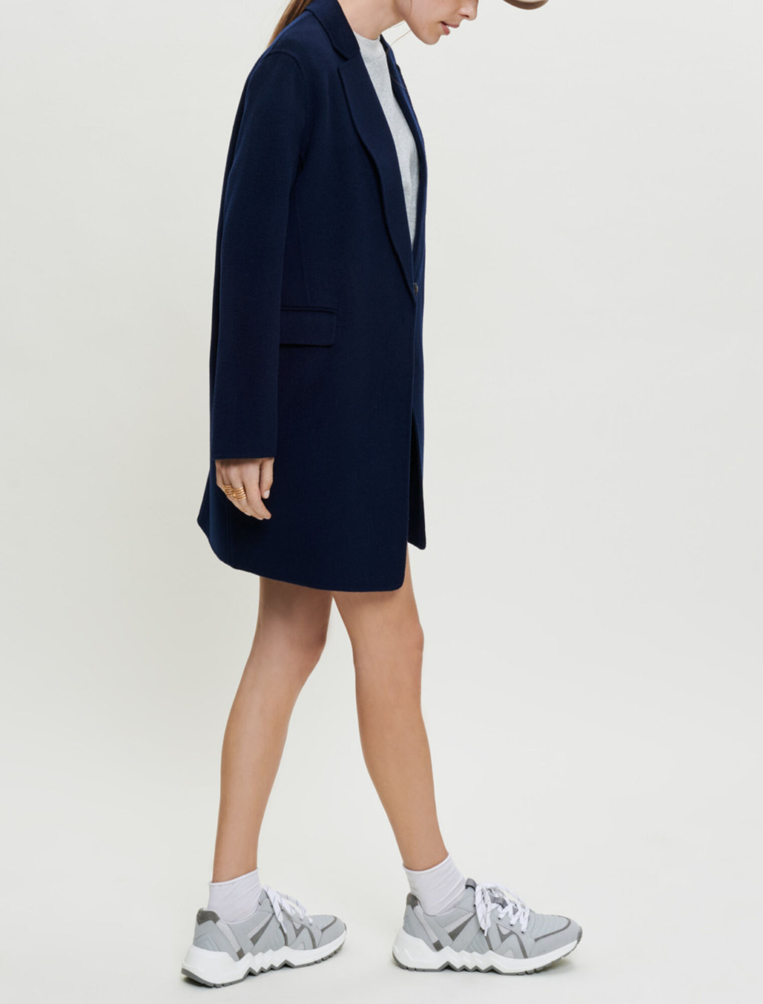 Blazer-style double face coat