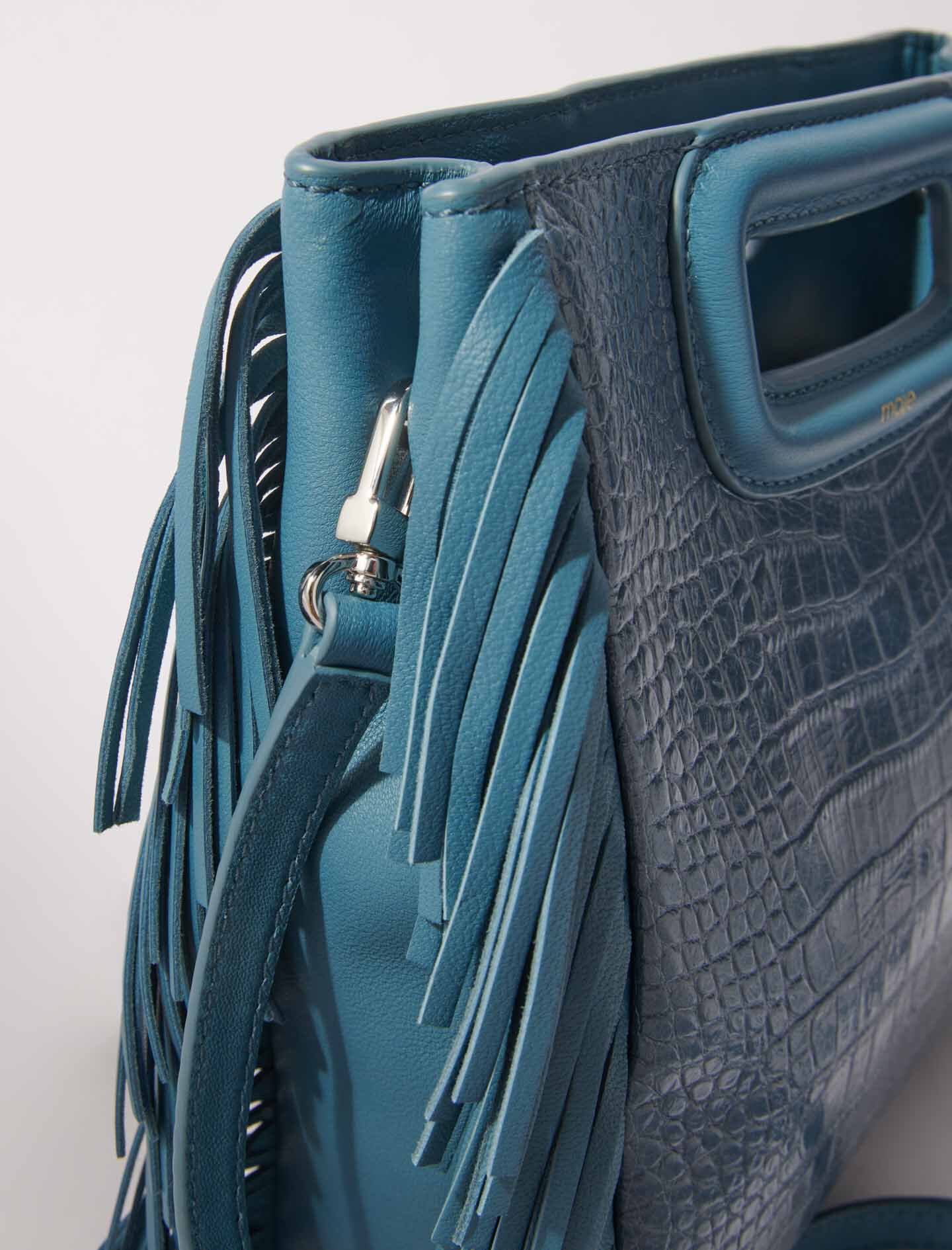売れ筋がひ！ Mock croc M bag Blue For Women | Maje 24.5cm
