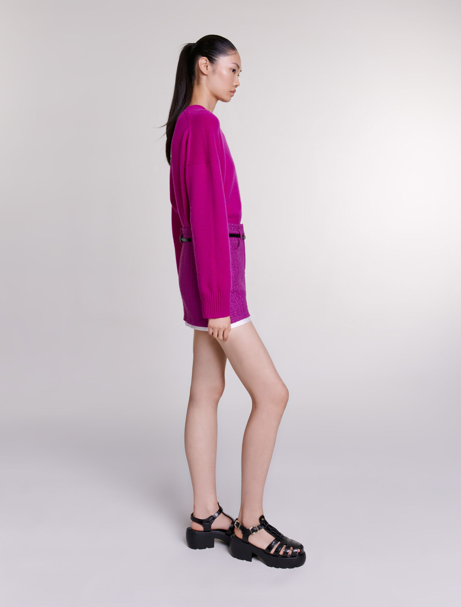 Tweed mini skirt