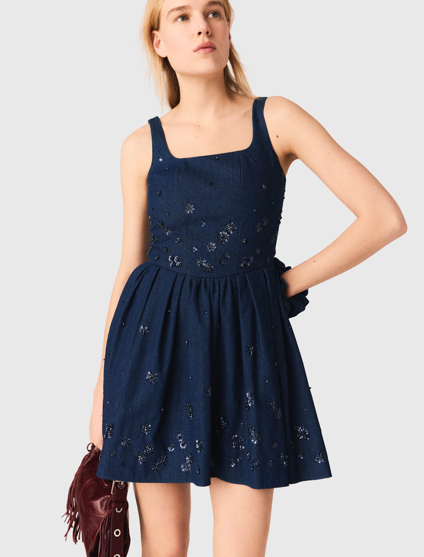 メゾンマーブル maison marble Fleur Denim Dress 再販】Fleur Denim