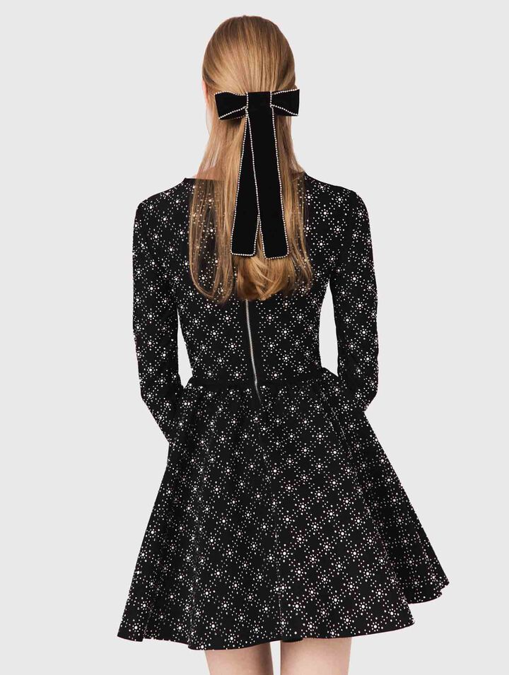 Pearl and rhinestone skater dress