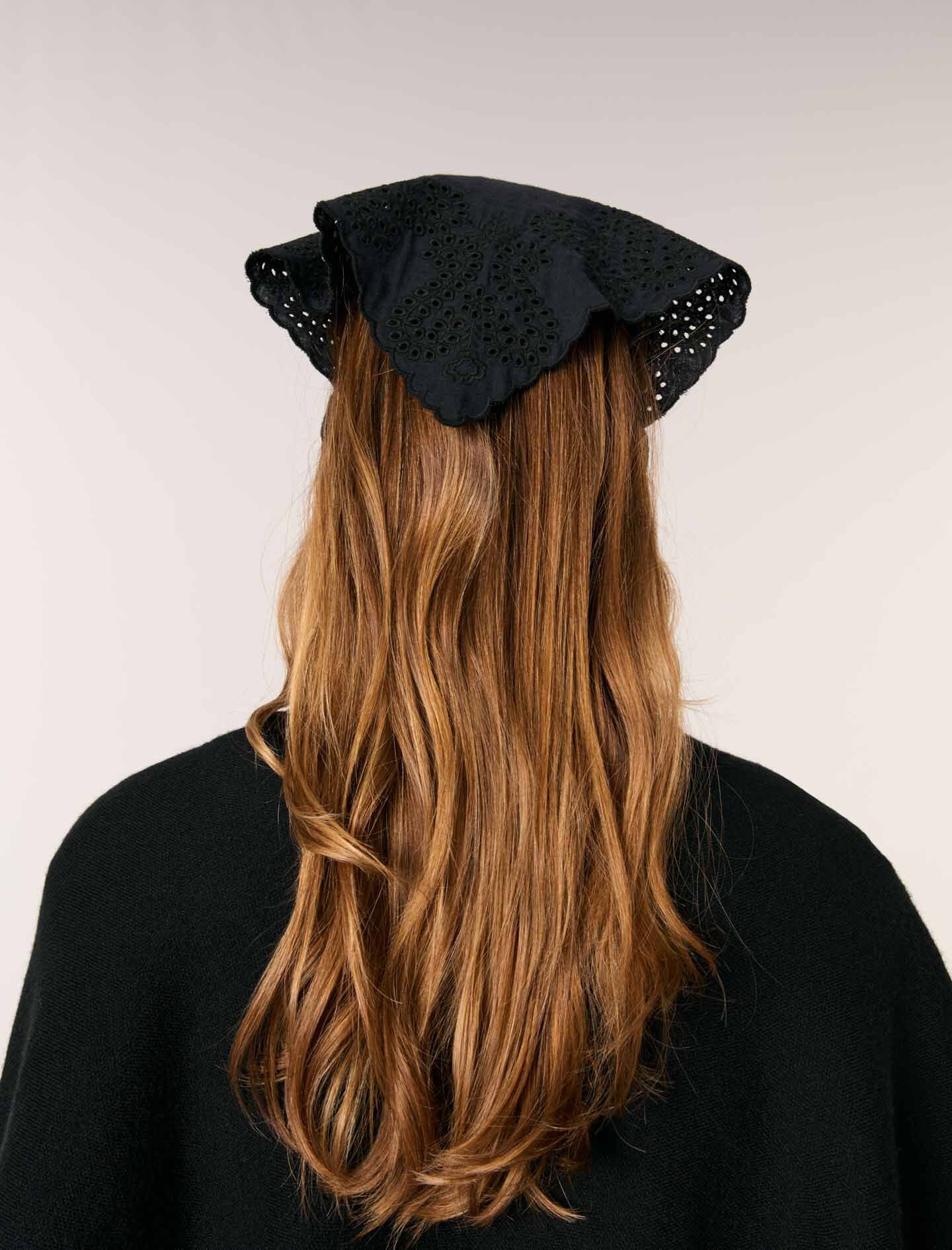 Cape-effect cardigan Black / Gray For Women | Maje