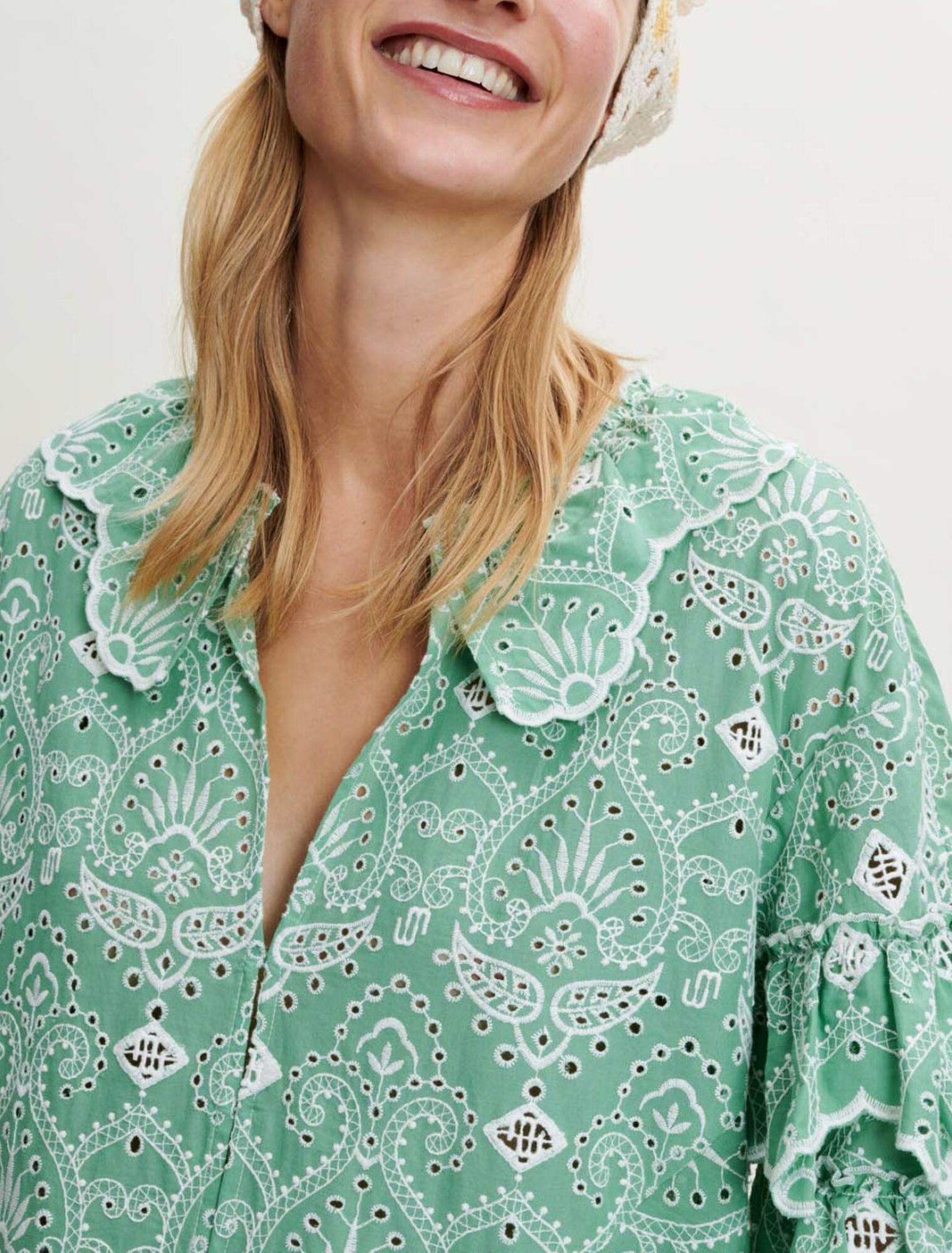 Embroidered cotton dress