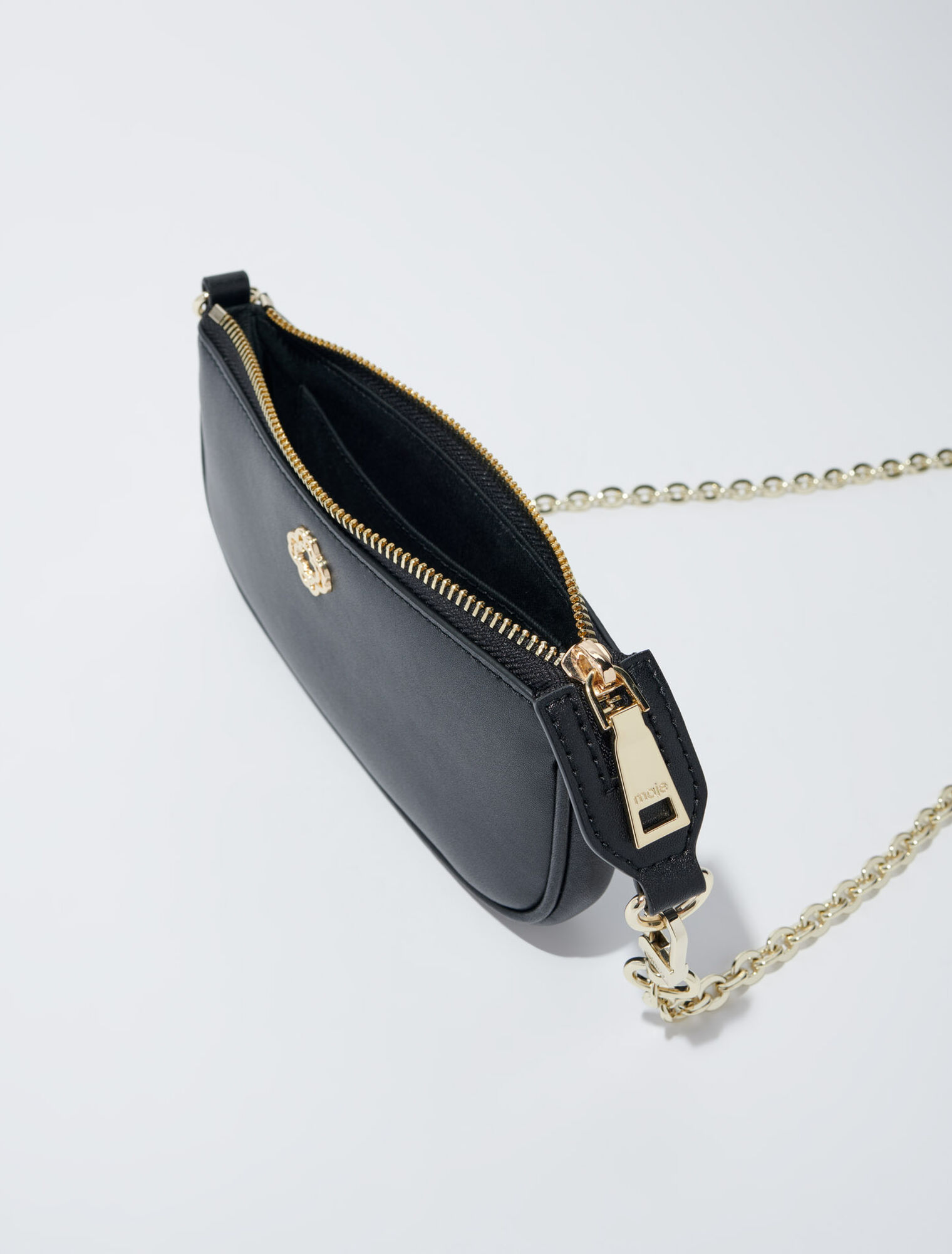 Small leather clutch bag