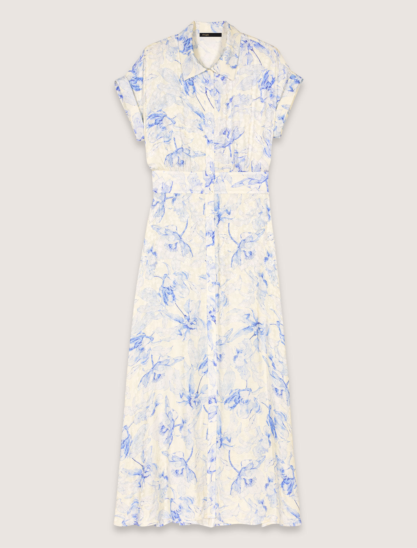 Patterned maxi dress Blue For Women | Maje