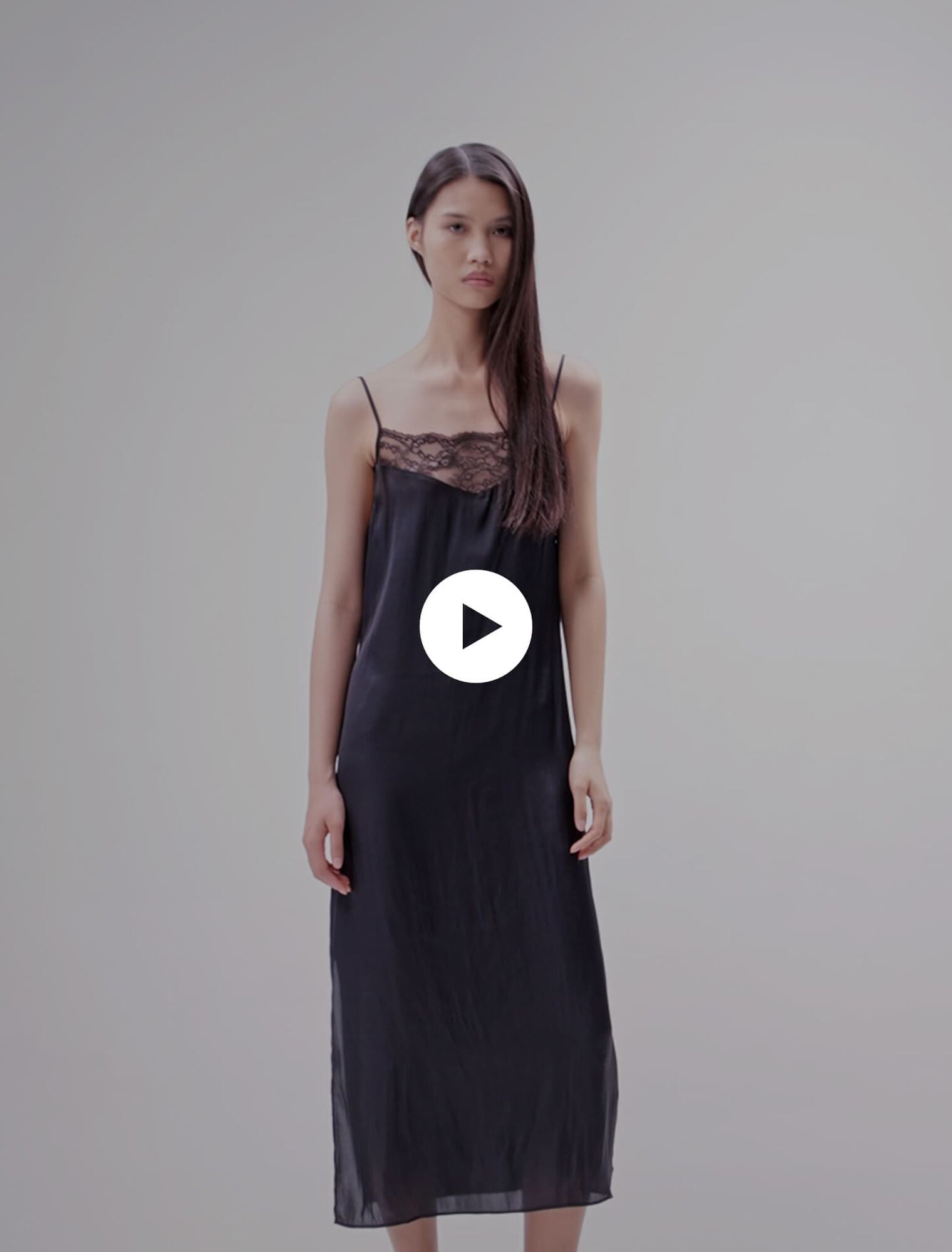 Long satin dress