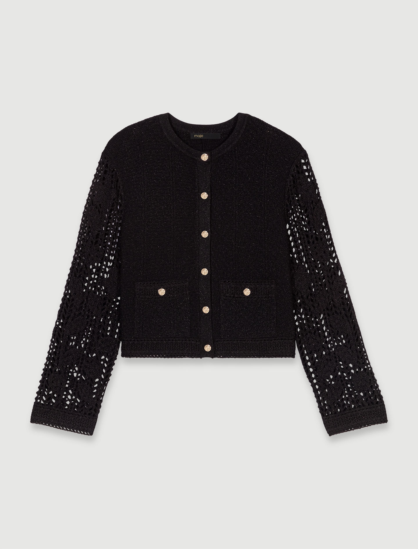 Crochet cardigan Black / Gray For Women | Maje