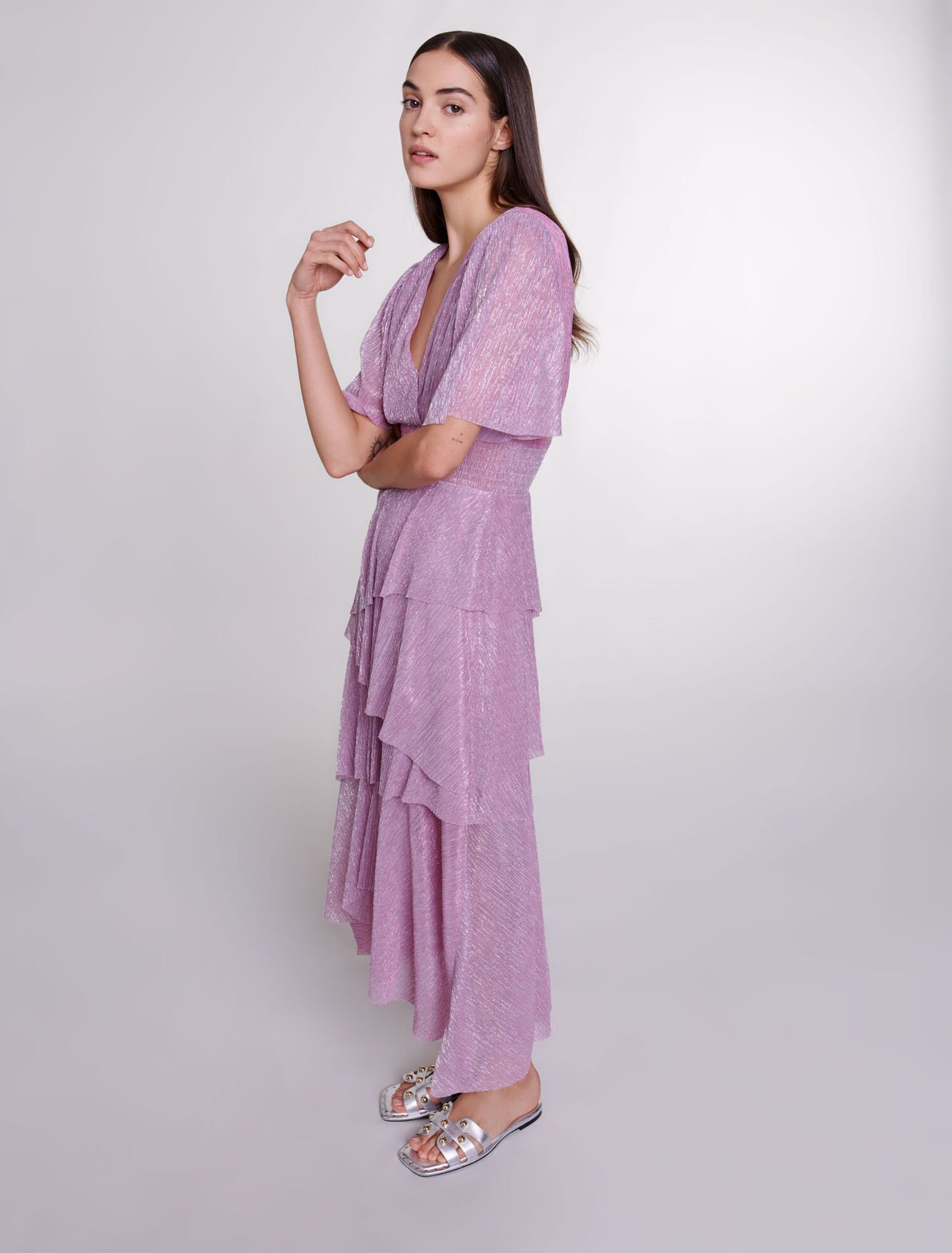 Ruffled maxi dress