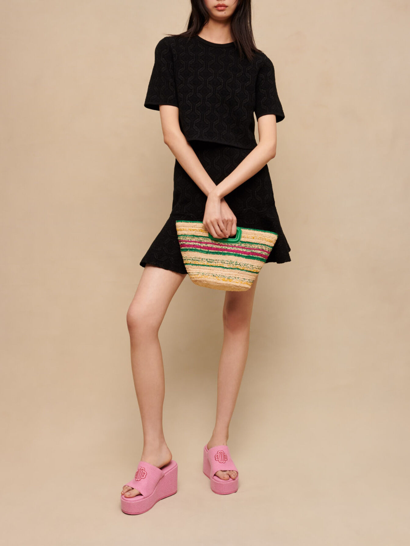 Maje jacquard dress clearance