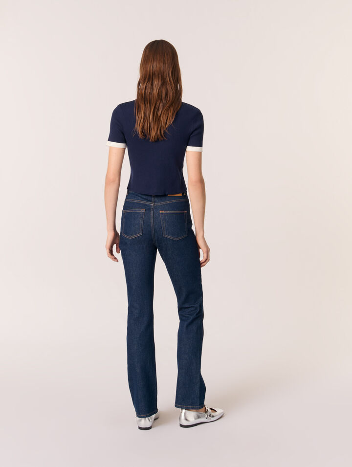 Cropped short sleeve cardigan