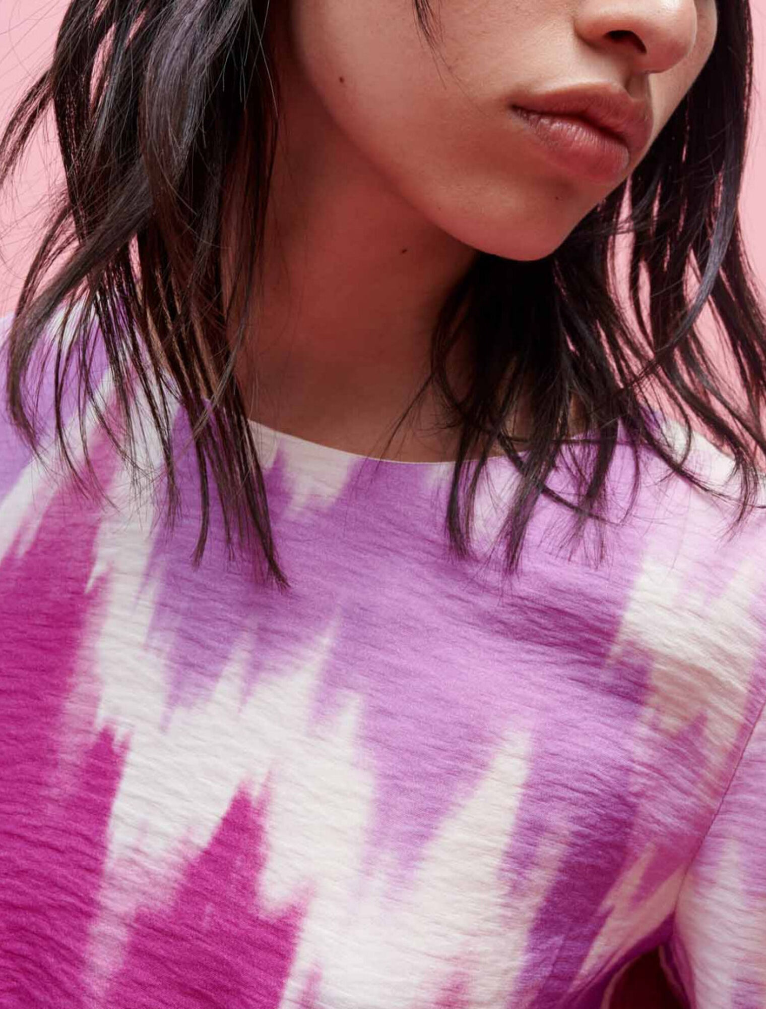 Tie and Dye printed viscose dress