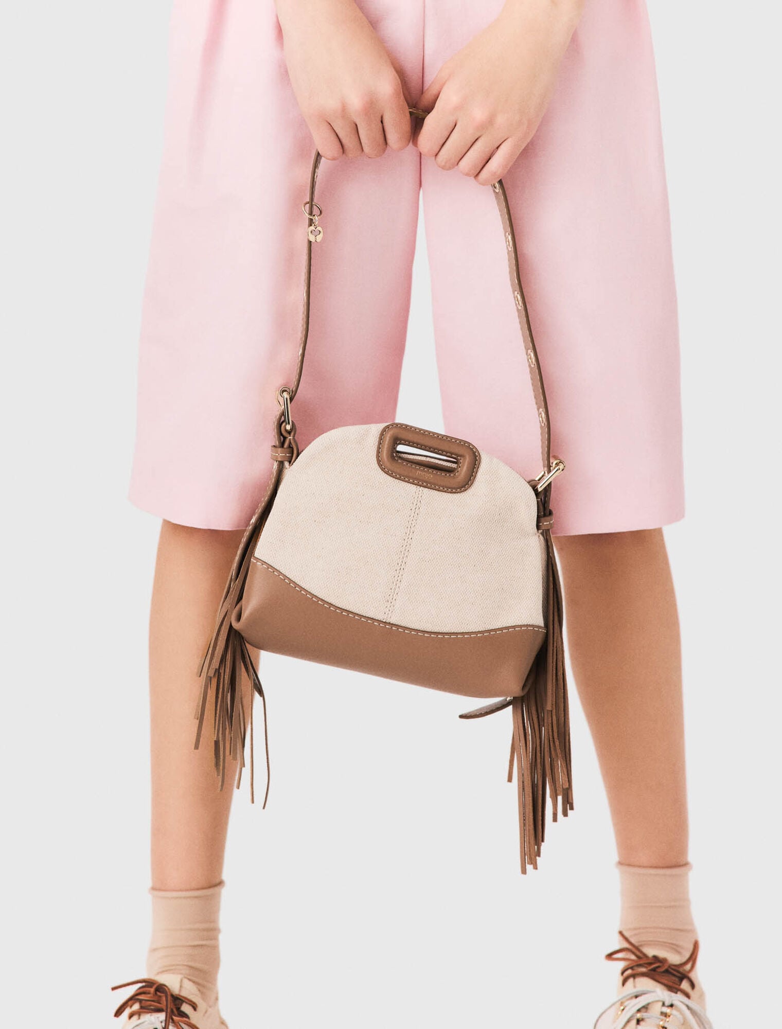 Canvas and leather Miss M Mini bag