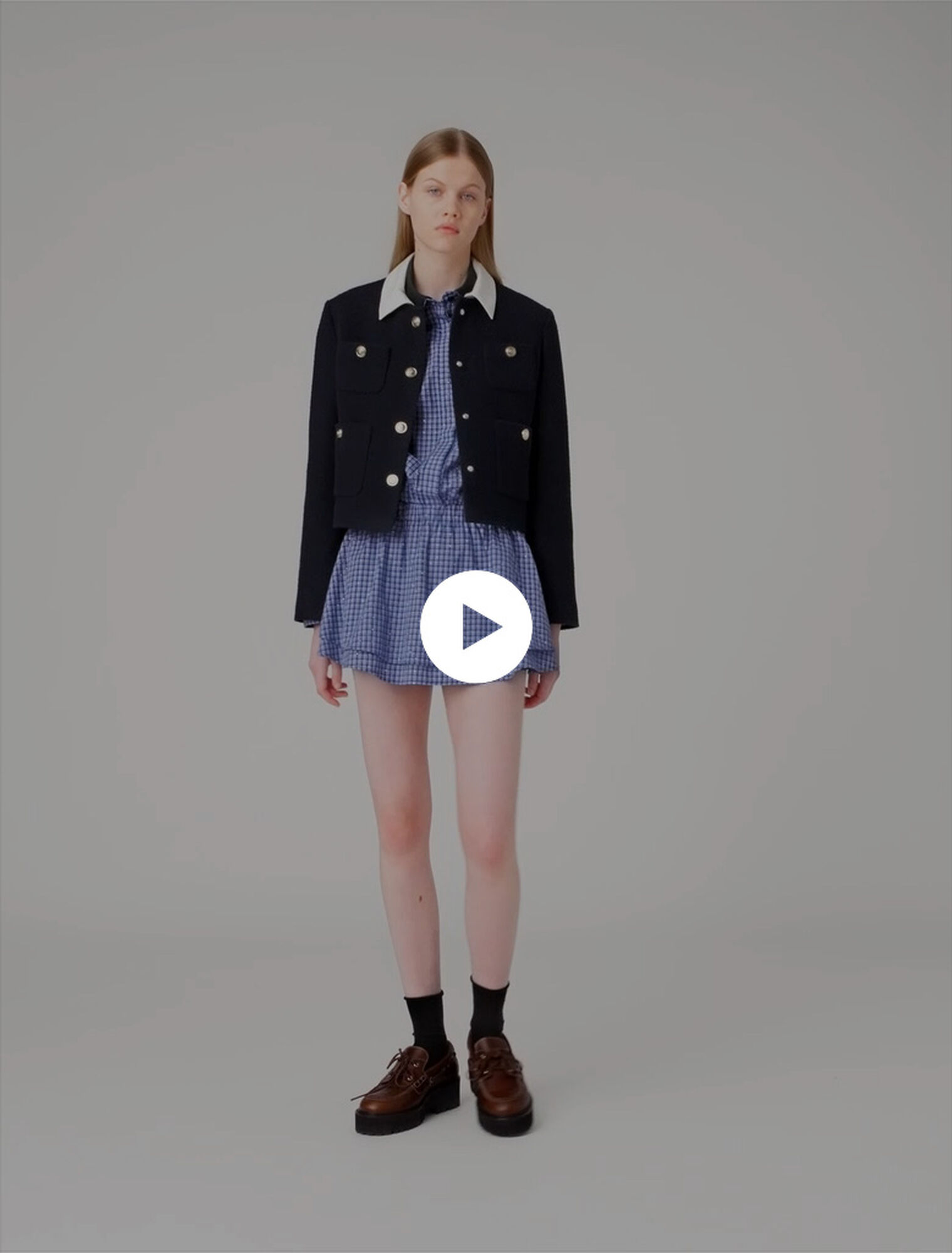 Cropped tweed jacket