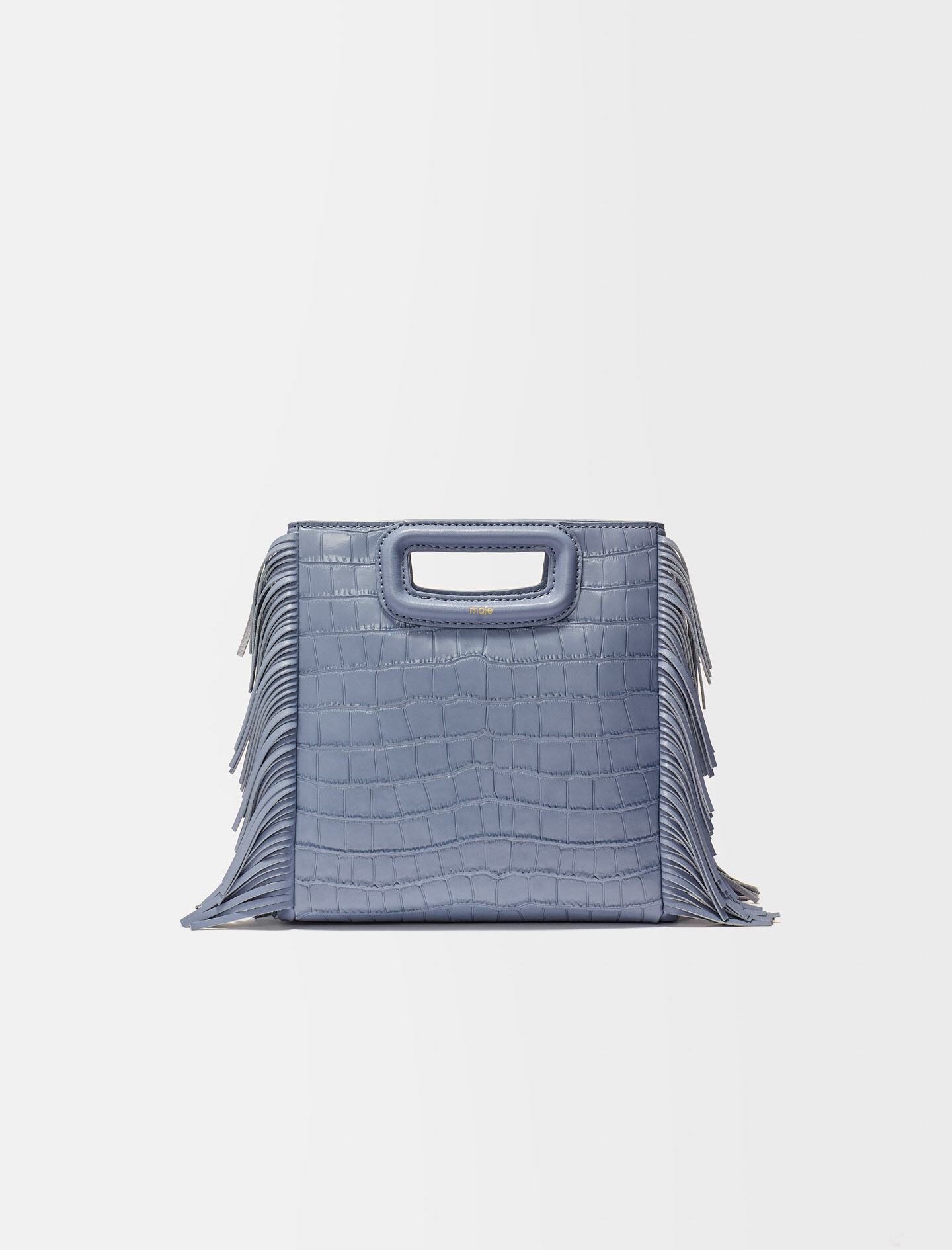 M bag in crocodile-effect leather
