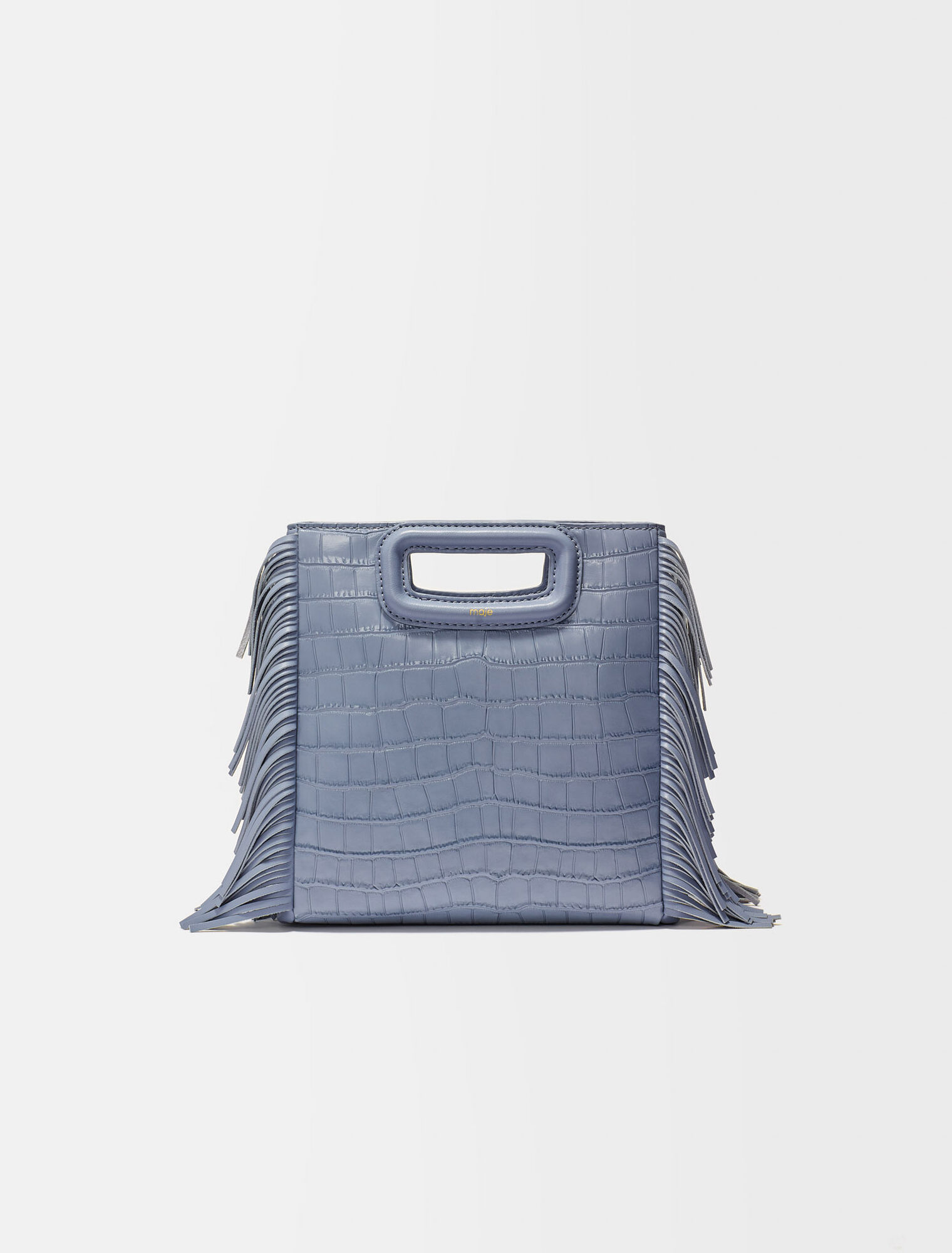 M bag in crocodile-effect leather