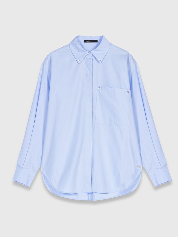 Long poplin shirt