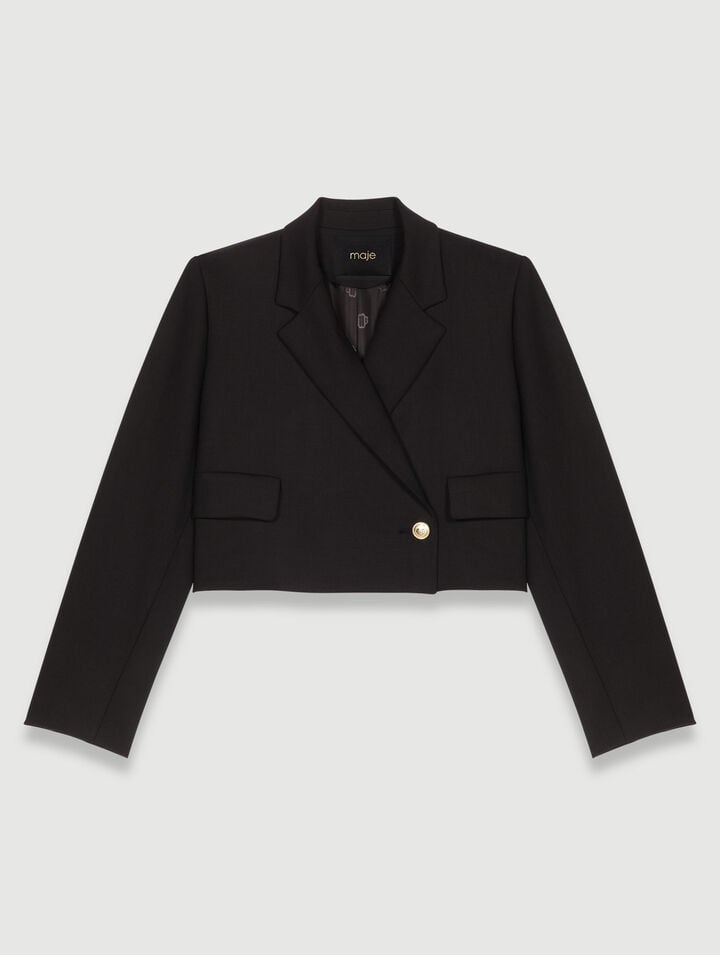 Straight-fit suit jacket
