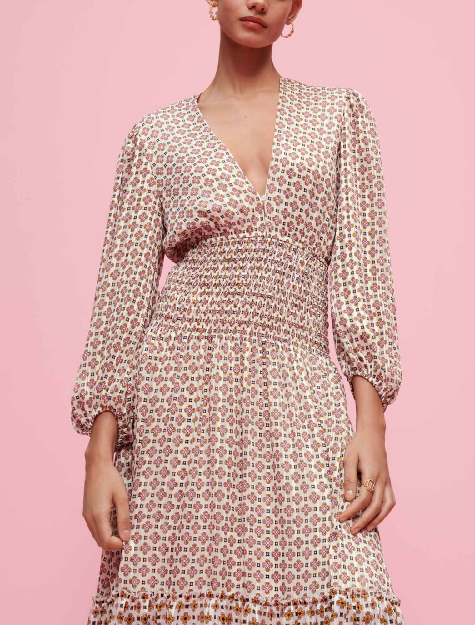 Printed chiffon dress
