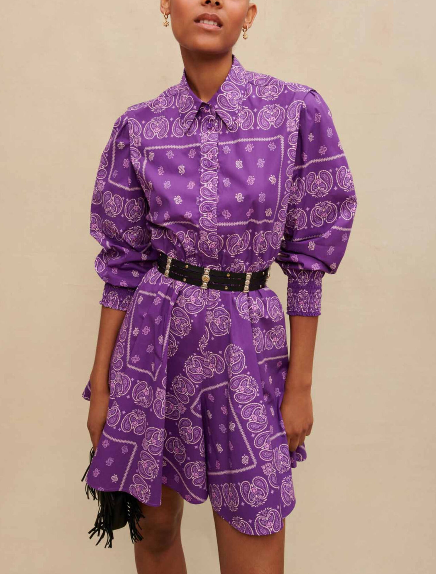 Short dress paisley print