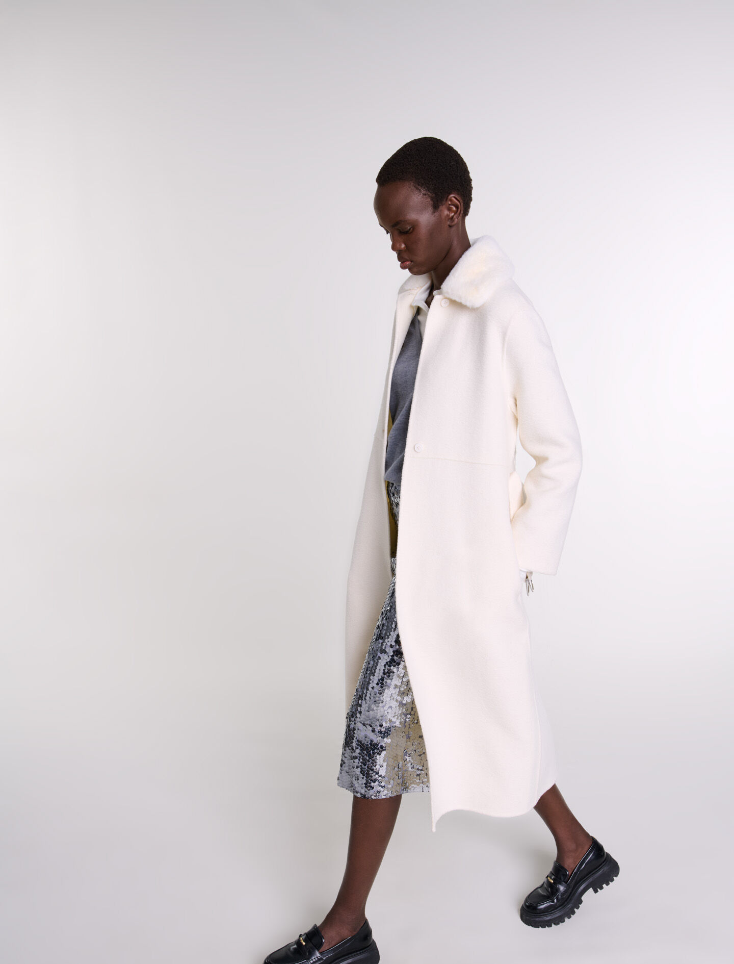 umm.claïr】完売品♡ big collar over coat コート - メルカリ