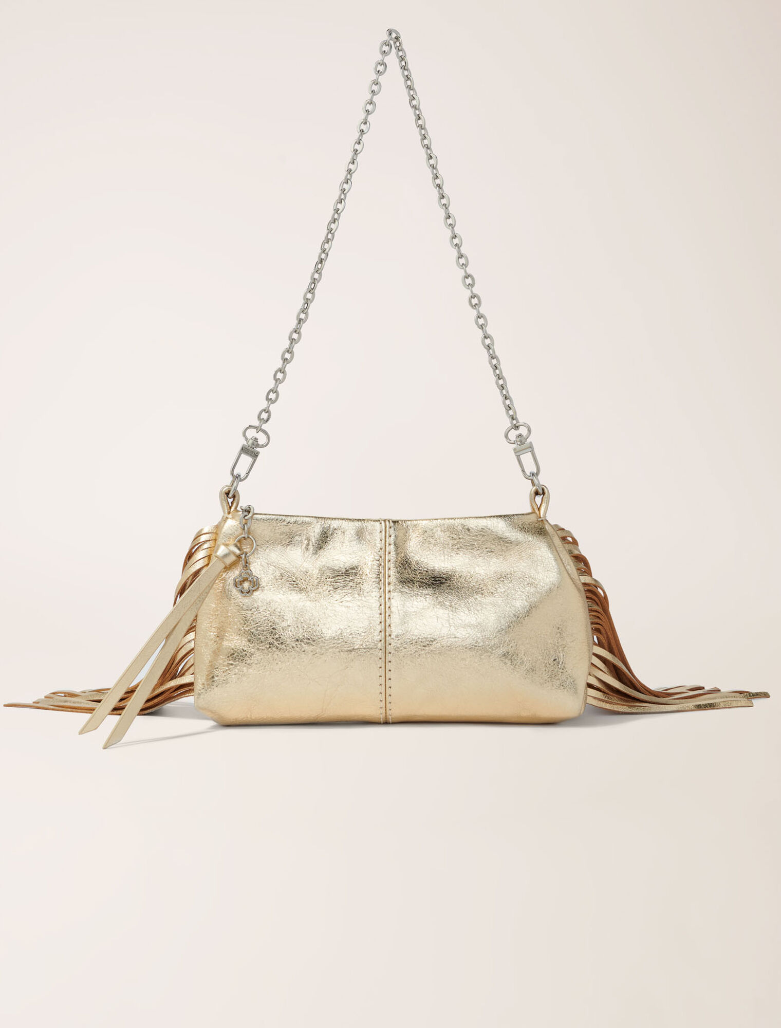 Metallic leather Miss M clutch bag