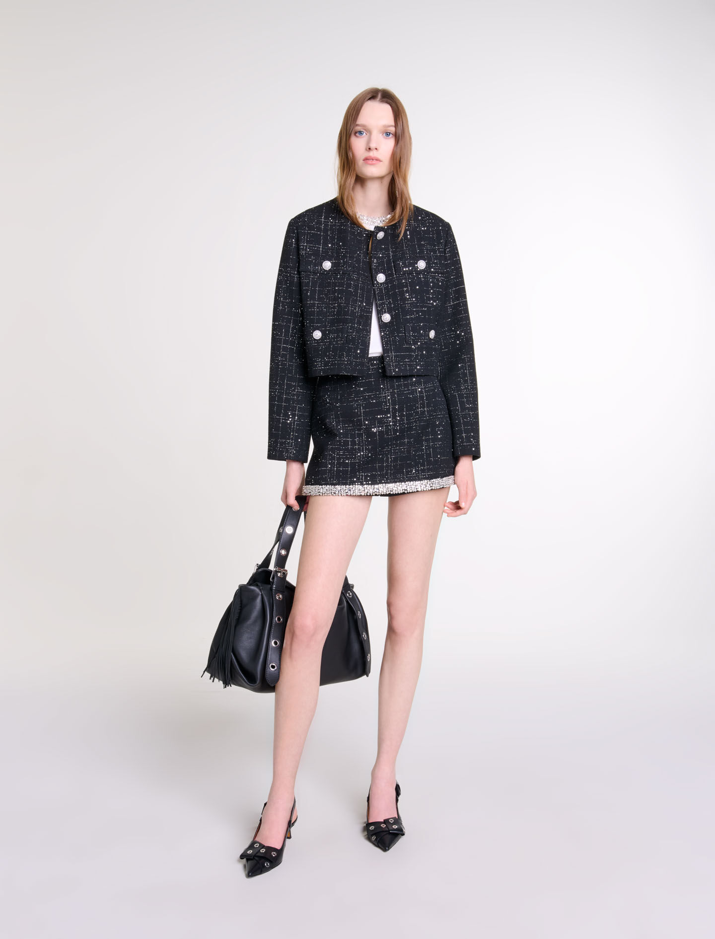 Maje tweed bag 2025