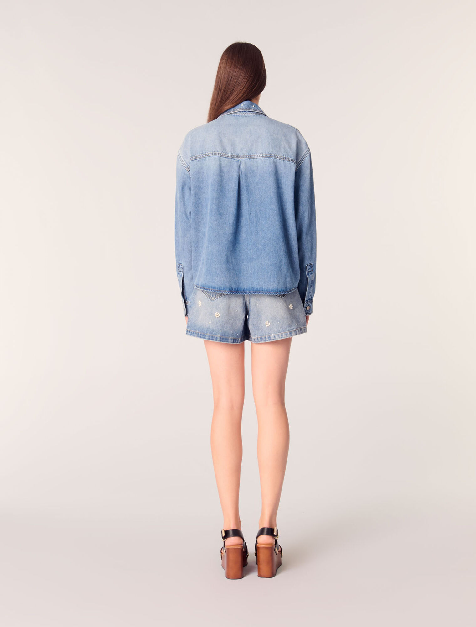 Denim shirt jacket