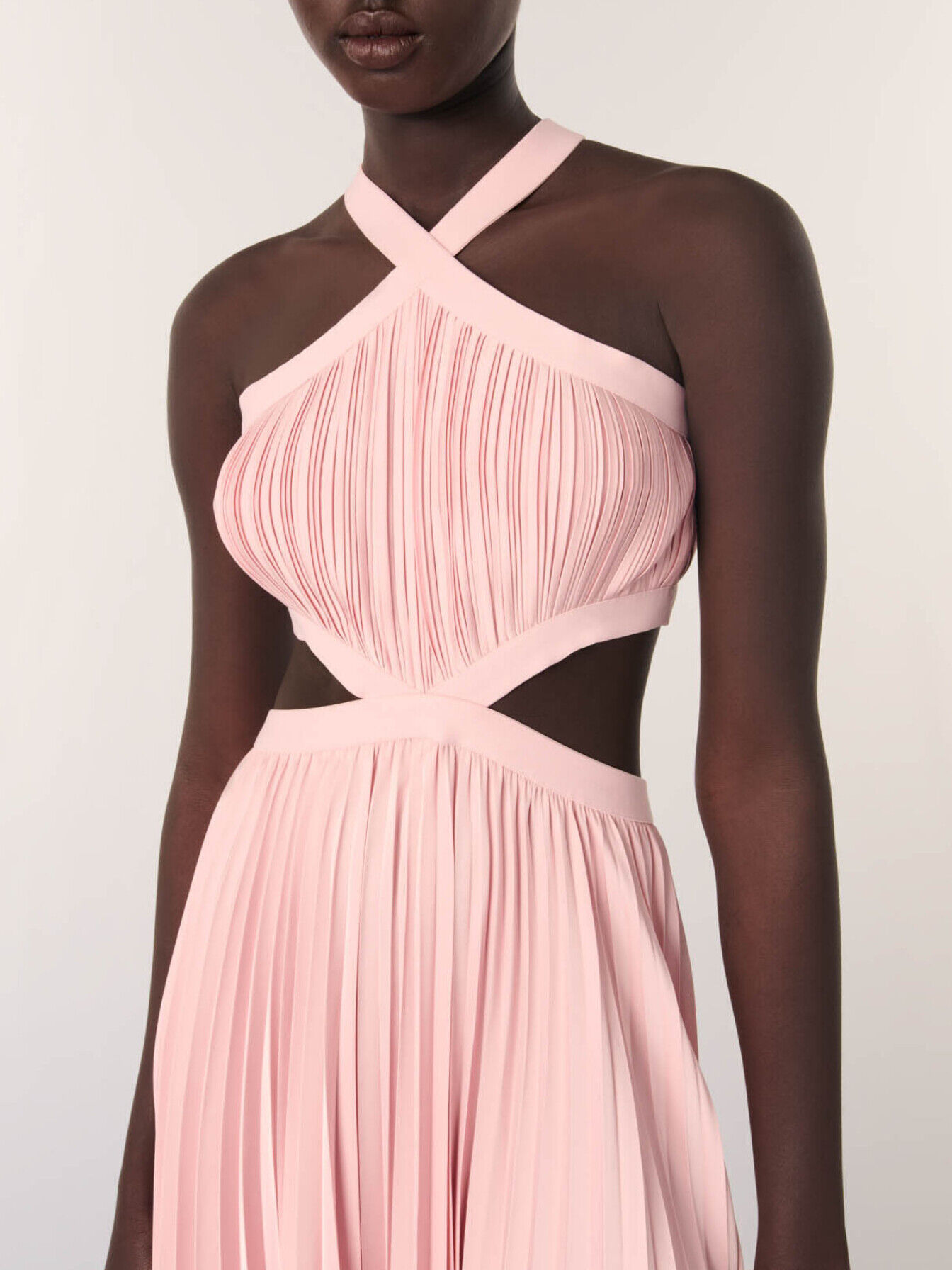 Pleated maxi dress Pink For Women | Maje