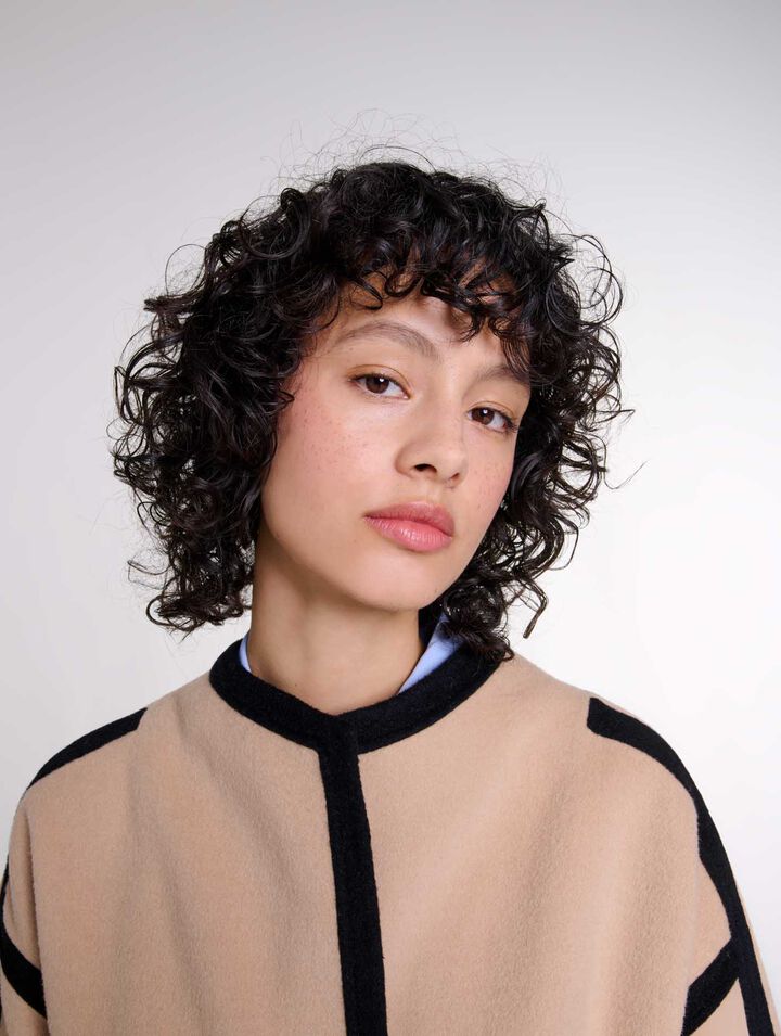 Short two-tone coat