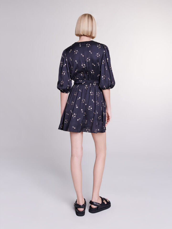 Short sequin-embroidered dress
