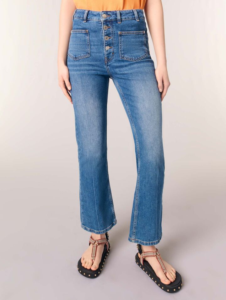 Jeans with button fly