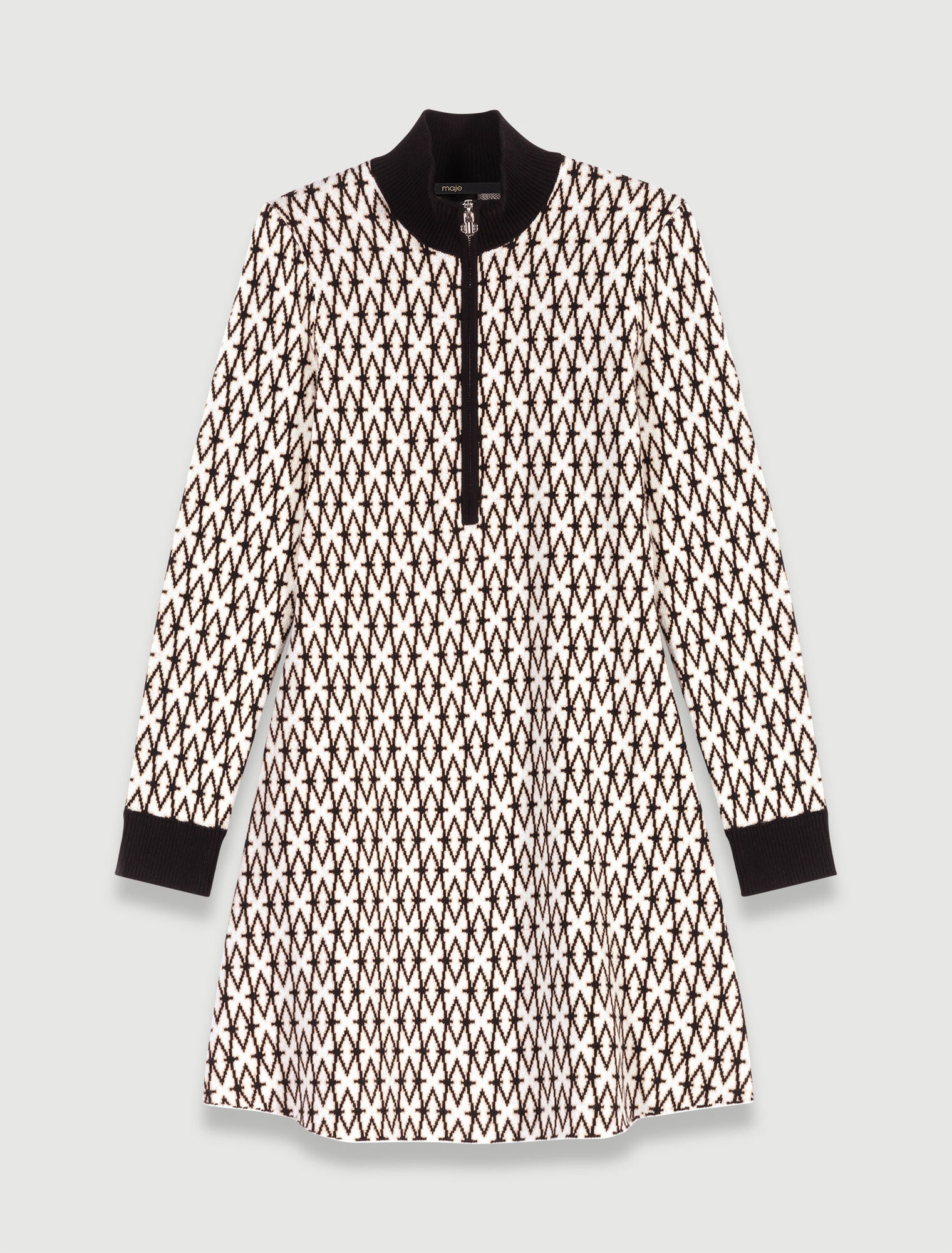 Short jacquard monogrammed dress