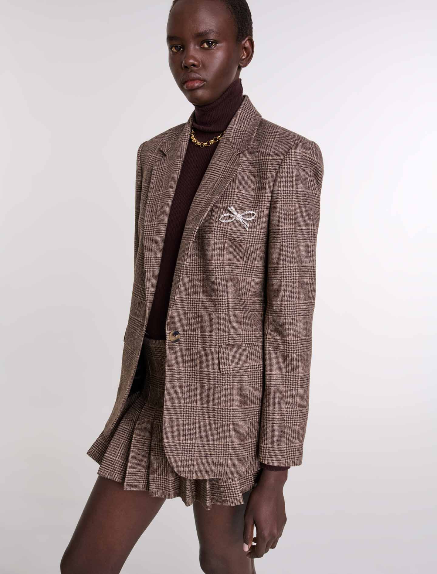 Sequinned tweed jacket - Blazers | Maje