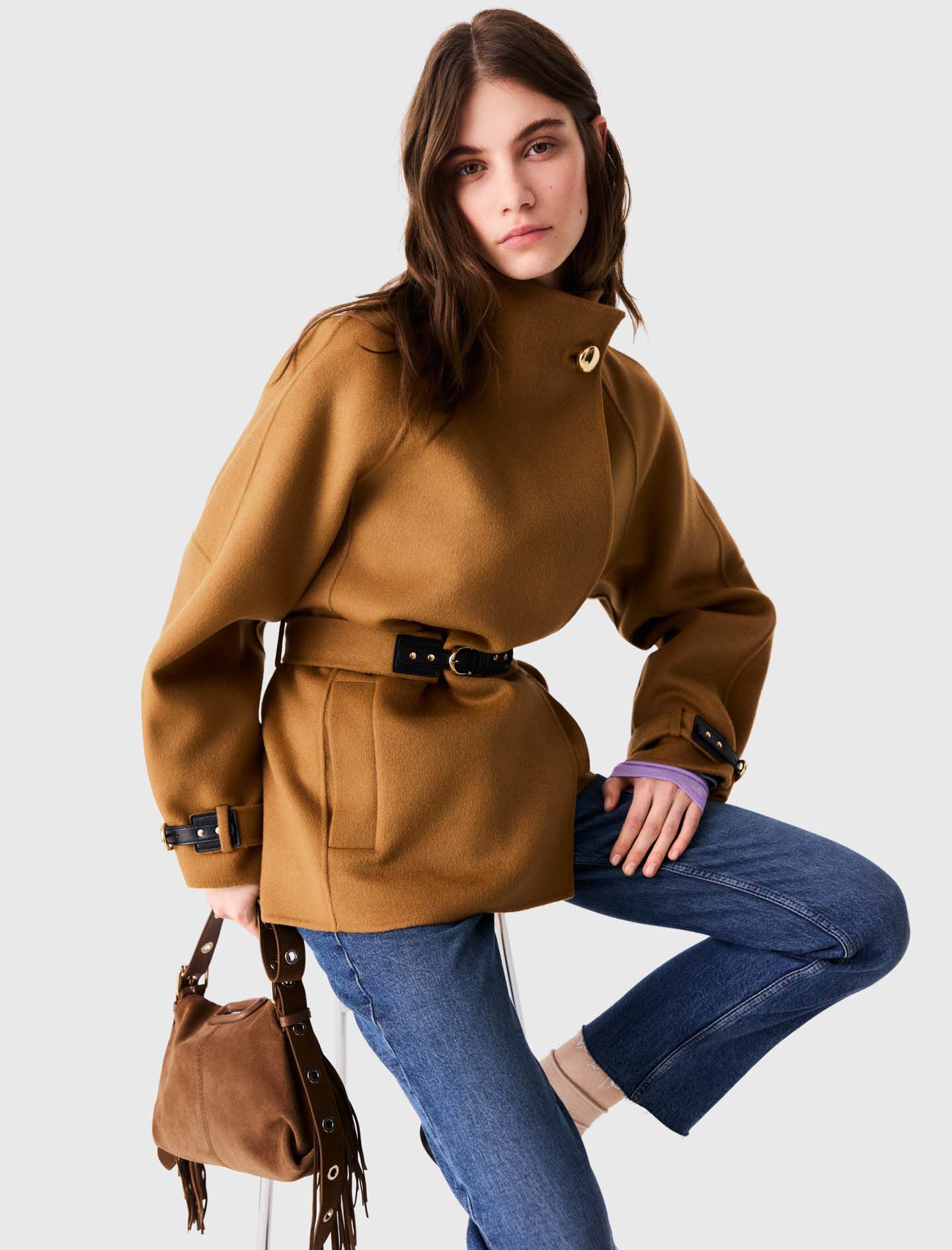 Belted Mid-Length Coat