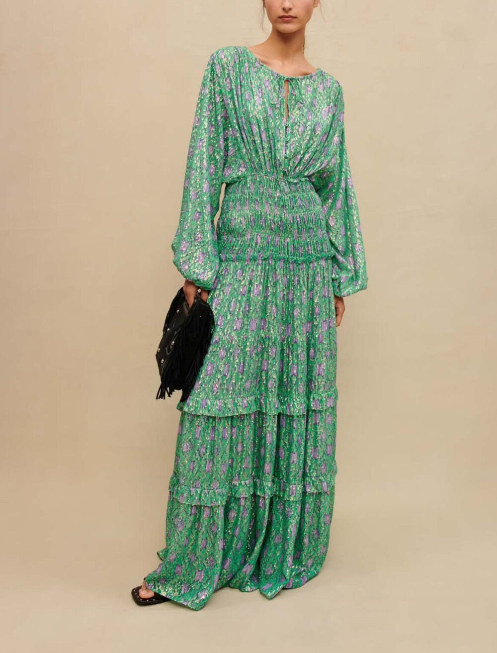 Long metallic dress
